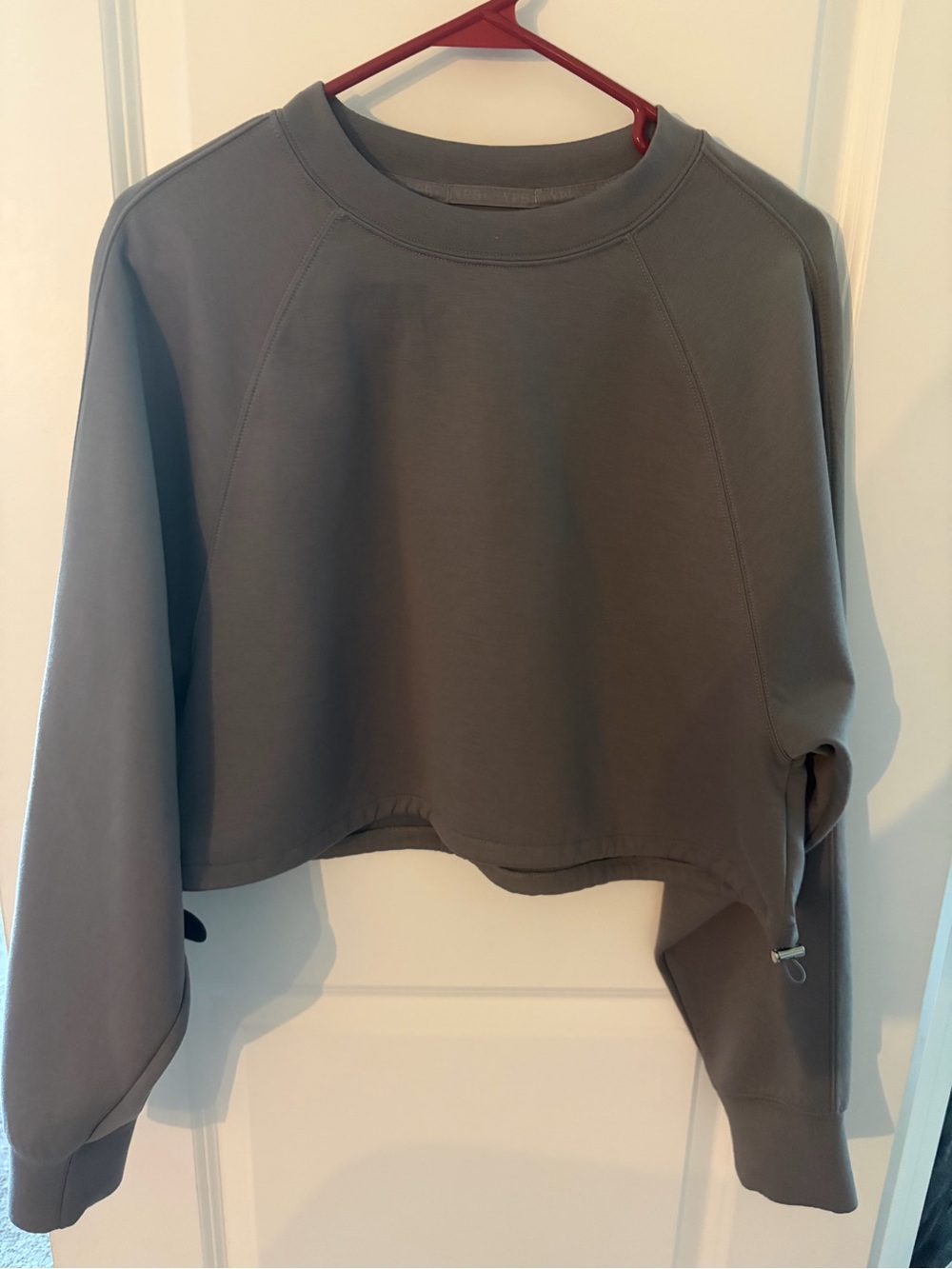 Cropped Crewneck Sweatshirt in Gray